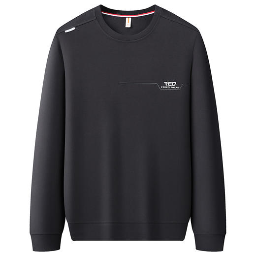 【新款DWN】大依优型大码圆领长袖卫衣体恤休闲加肥加大上衣男士胖子打底 商品图1