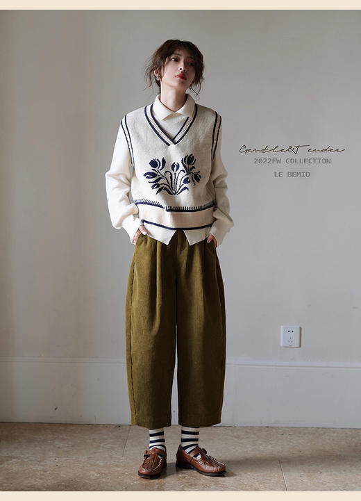 复古文艺风马甲 商品图4