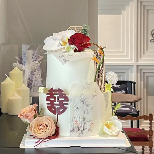 订婚结婚主题蛋糕 商品图0