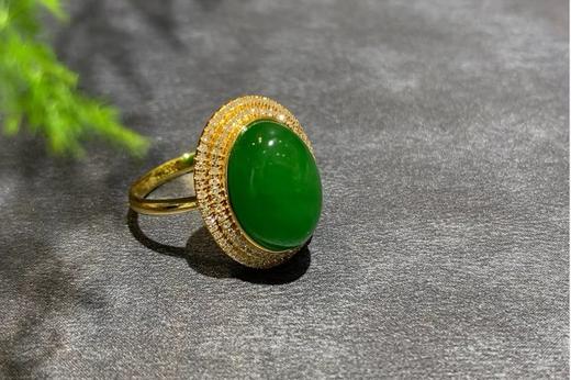 【御珠宫坊】金镶碧玉戒指 商品图3