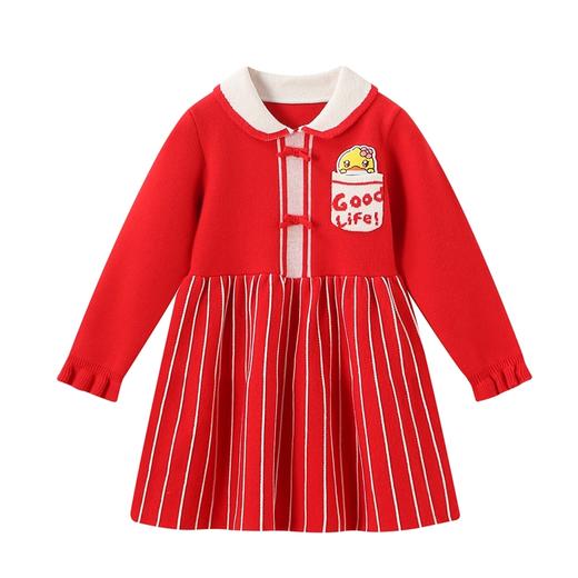 【社群秒杀】B.DUCK小黄鸭童装冬季针织连衣裙 FF5480003 商品图1