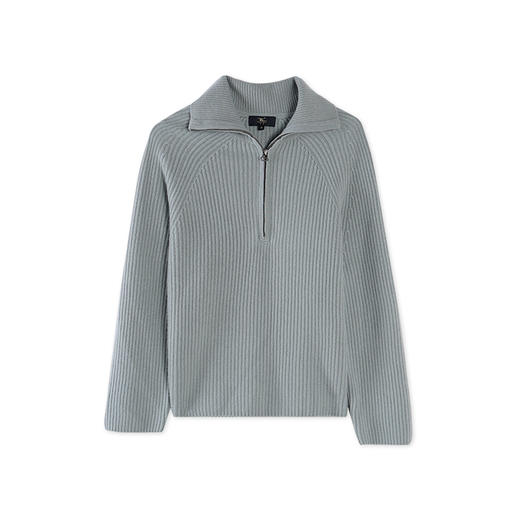 东黎 • 小山羊绒女士秋冬拉链翻领半胸套头衫 3342 商品图6