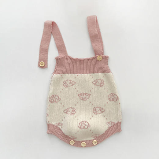 【设计简约，而不失可爱！】女童套装秋季婴儿衣服毛衣女宝宝可爱秋冬针织外套背带哈衣两件套lm 商品图6