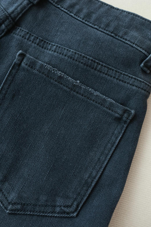 脚印扣口袋灰黑直筒裤 商品图7