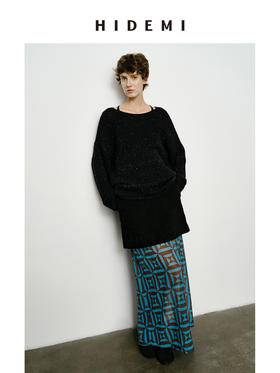 HIDEMI 极简慵懒廓形粗针宽松山羊绒大毛衣