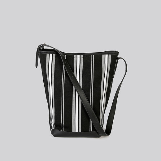 【韩版复古格纹水桶包】撞色时尚条纹手提包  通勤时尚单肩包  大容量 商品图5