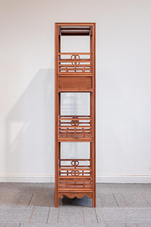 红桥红  家具严选  缅甸花梨（大果紫檀）【135上博复刻品字栏杆 书架】 商品图8