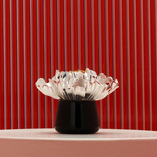 故式花开富贵·茶盖置·茶桌摆件茶道配件·999纯银 商品图14