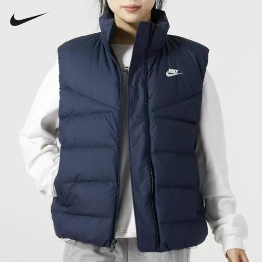 Nike/耐克冬新款运动女防风保暖立领羽绒马甲FZ1104-451 商品图0