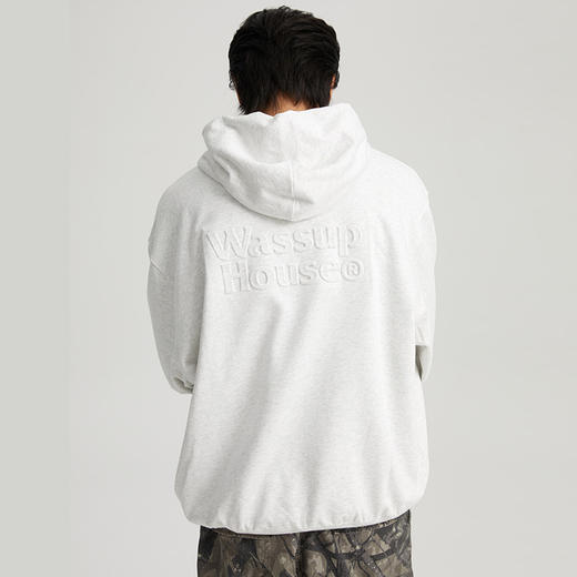 WassupHouse 立体凸印拉链连帽卫衣 商品图1