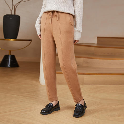 东黎 • 小山羊绒女士秋冬时尚休闲百搭羊绒小脚裤  3296 商品图1