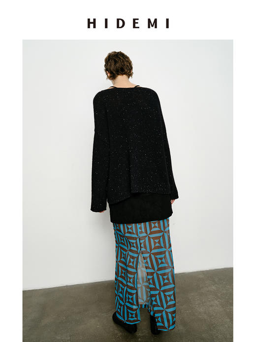 HIDEMI 极简慵懒廓形粗针宽松山羊绒大毛衣 商品图9