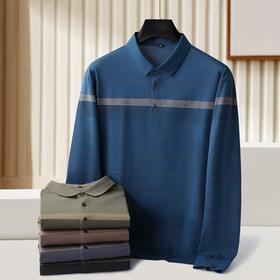 【一口价】【新款DK】大依优型大码长袖POLO加肥加大宽松休闲秋冬上衣男士百搭