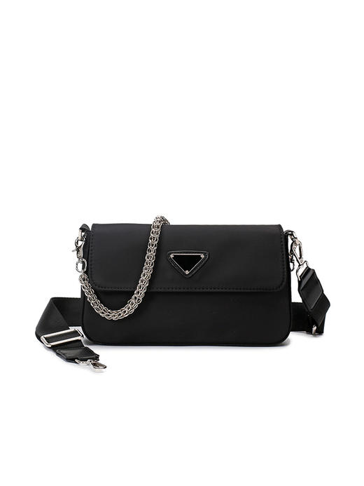 【尼龙单肩腋下包】休闲简约链条  三角标时尚质感  小众设计包包 商品图4