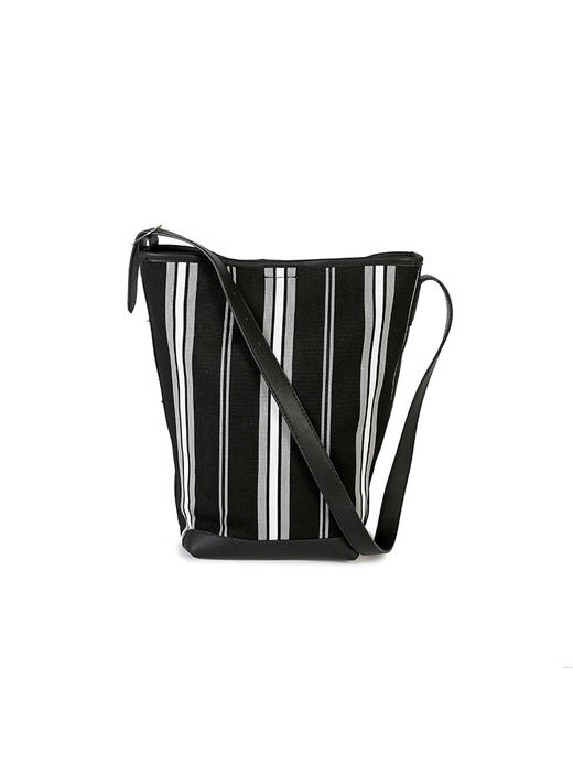 【韩版复古格纹水桶包】撞色时尚条纹手提包  通勤时尚单肩包  大容量 商品图4