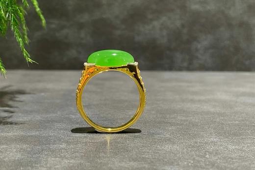 【御珠宫坊】金镶碧玉戒指 商品图3