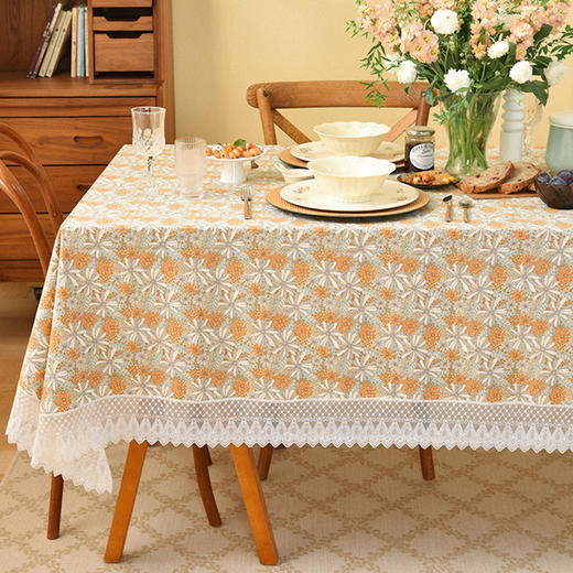 海洋珊瑚桌布客厅电视柜布艺餐桌布 商品图2