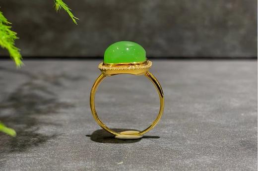 【御珠宫坊】金镶碧玉戒指 商品图1