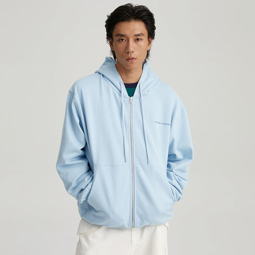 WassupHouse 立体凸印拉链连帽卫衣 商品图0