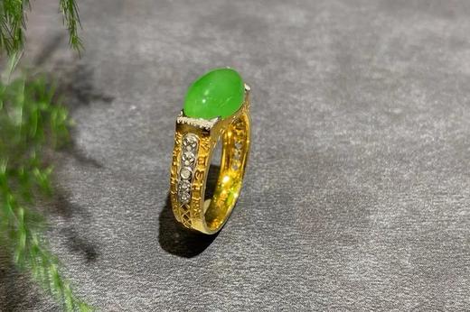 【御珠宫坊】金镶碧玉戒指 商品图4