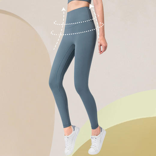 beemen瑜伽裤女夏薄款高腰裸感紧身速干无缝防卷边无尴尬线运动健身长裤 商品图1