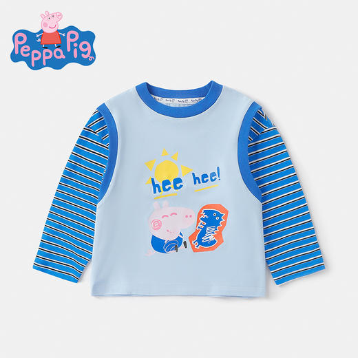 【清仓捡漏】【80-130】【小猪佩奇】男童春秋长袖T恤 商品图1