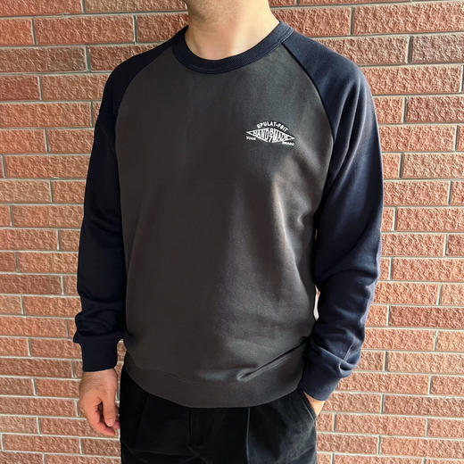 春秋 -美式字母插肩长袖男士圆领卫衣【包邮+三天无理由退huan】 商品图2