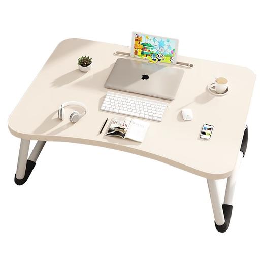 【内凹弧形，人体工程学弧度！】电脑桌床上小桌子懒人书桌卧室可折叠桌学生学习桌板稳固耐用、防滑防刮！ 商品图4