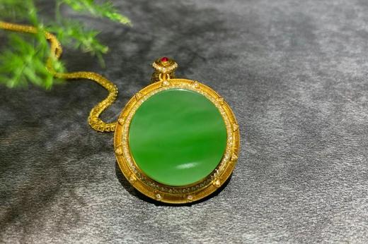 【御珠宫坊】金镶碧玉圆牌 商品图4