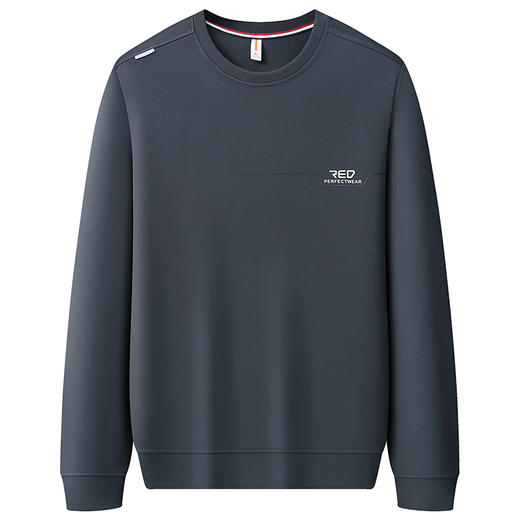 【新款DWN】大依优型大码圆领长袖卫衣体恤休闲加肥加大上衣男士胖子打底 商品图4