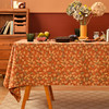 金色绣线棕榈叶节日桌布客厅电视柜布艺餐桌布 商品缩略图0