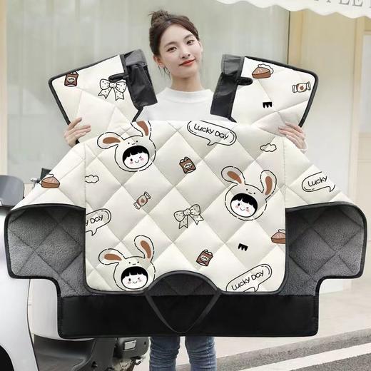 【YW】无忧购冬季电动车加绒加厚防水防寒卡通挡风被（截单后7天发货) 商品图1