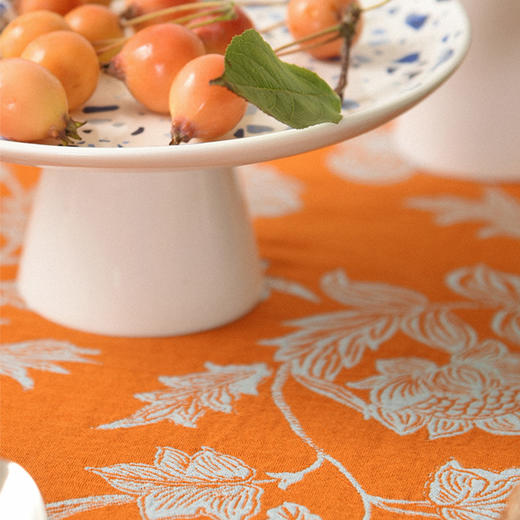 美式复古花卉水果图案桌布客厅电视柜布艺餐桌布 商品图3