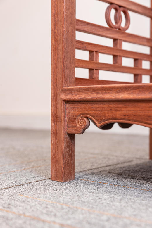 红桥红  家具严选  缅甸花梨（大果紫檀）【135上博复刻品字栏杆 书架】 商品图4