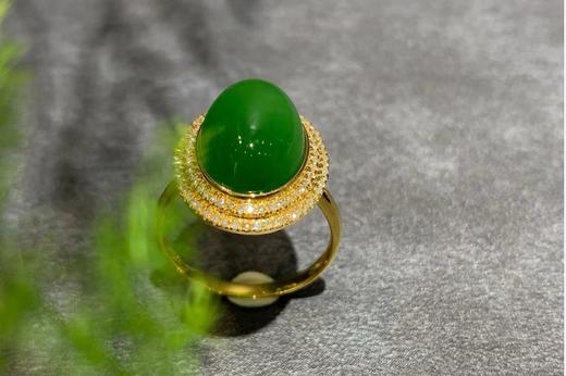 【御珠宫坊】金镶碧玉戒指 商品图1