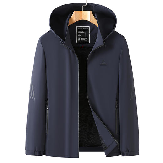 可拆卸帽【新款DWP】大依优型大码男装夹克外套加肥加大胖子休闲商务上衣大号百搭 商品图3