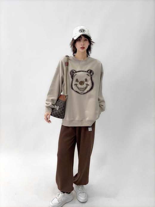 亮片绣维尼熊加绒卫衣23810 商品图2