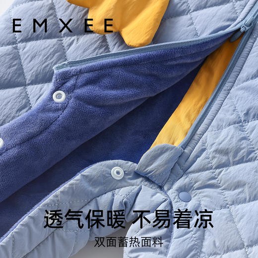 【宝宝服饰】嫚熙婴儿连体衣夹棉秋冬保暖防风宝宝秋装企鹅造型连身衣 商品图2