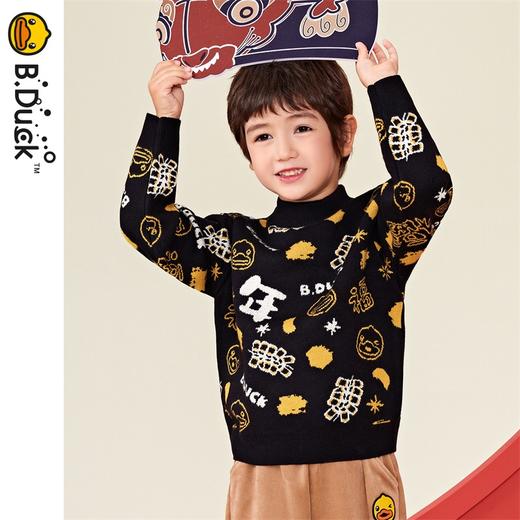B.DUCK小黄鸭童装冬季套头针织衫毛衣毛衣 BF5412056 商品图3