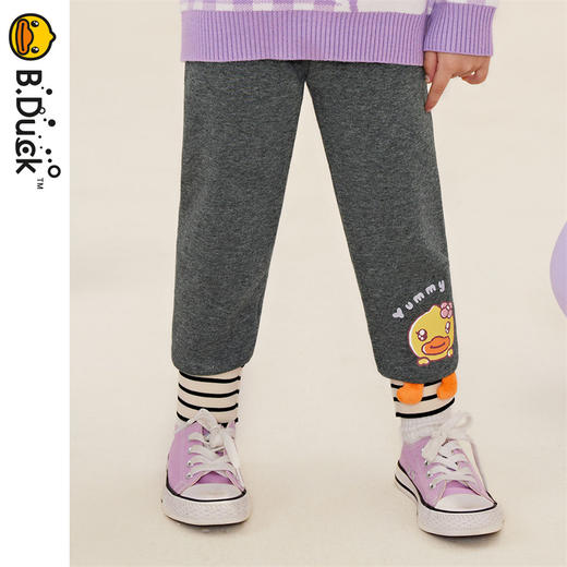 B.DUCK小黄鸭童装冬季打底长裤女童加绒 FF5458003 商品图2