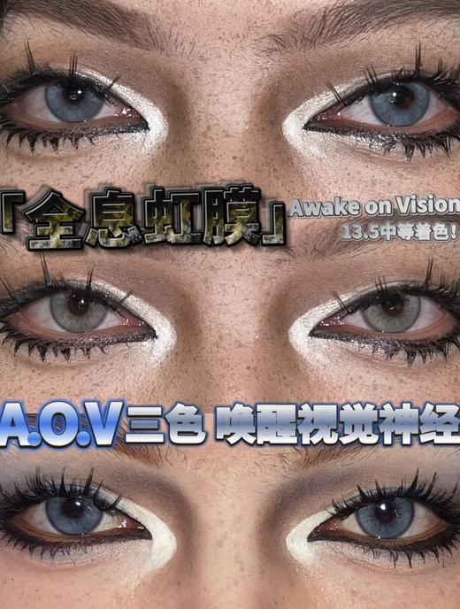 ginomii半年抛 青蓝/卡其/狼灰 14.5mm  含硅水凝胶 商品图0