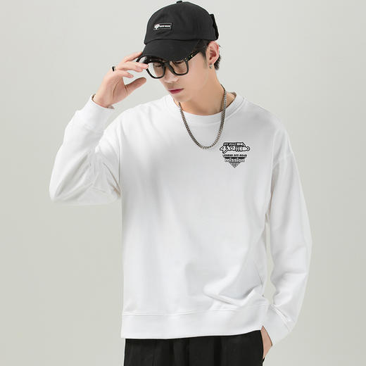 自由基地秋冬新款毛圈圆领套头卫衣原创设计越野车图案情侣通勤 NMT-2062 商品图0