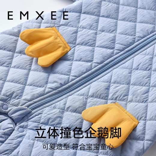 【宝宝服饰】嫚熙婴儿连体衣夹棉秋冬保暖防风宝宝秋装企鹅造型连身衣 商品图4
