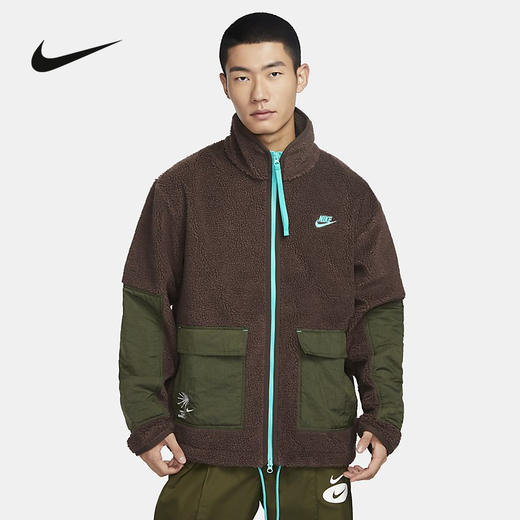 【库存有限，无货将作退款，建议勿拍】Nike/耐克外套男冬季新款仿羊羔绒保暖立领运动夹克FV4022-237 商品图0