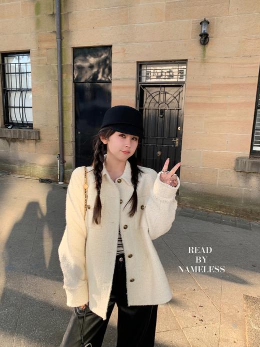 Read Nameless /休闲白色小香宽松外套+念念第一条皮裤 商品图5