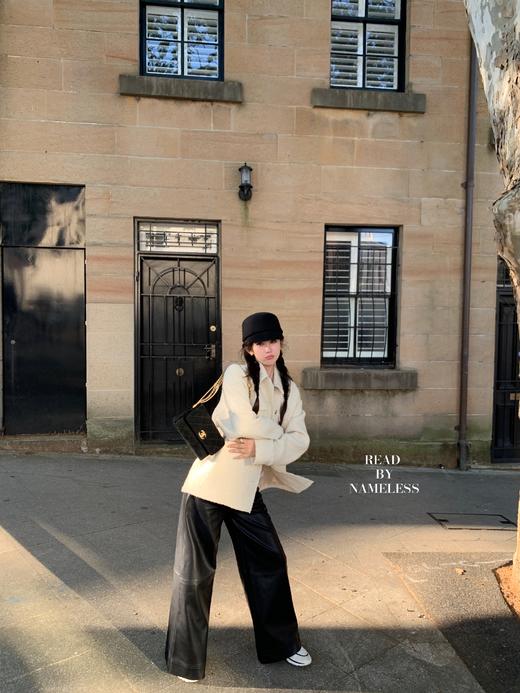 Read Nameless /休闲白色小香宽松外套+念念第一条皮裤 商品图10