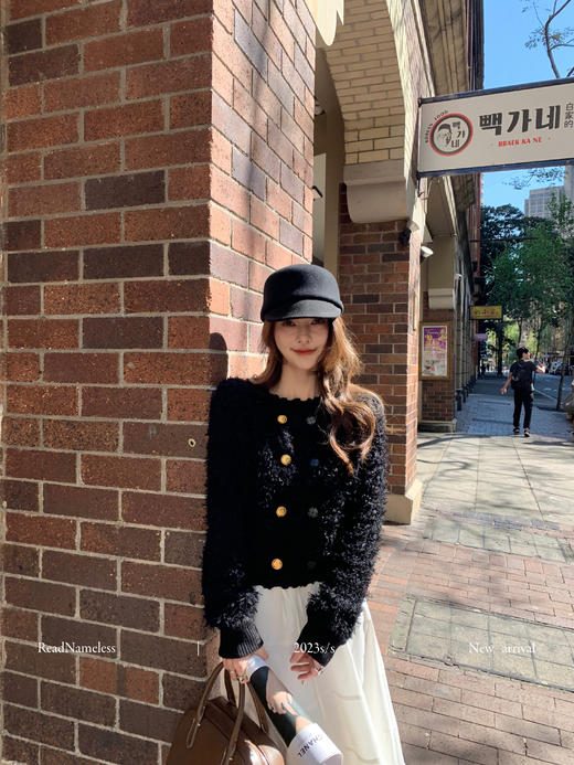 Read Nameless /黑色蕾丝金扣外套 商品图2