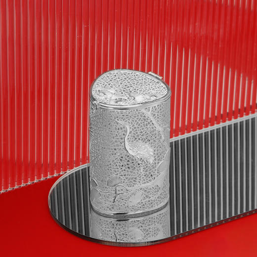 故式松风鹤鸣银茶格·纯银999·独家原创设计 商品图6