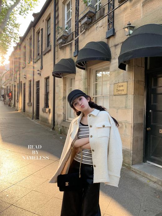 Read Nameless /休闲白色小香宽松外套+念念第一条皮裤 商品图2