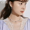 ZEGL设计师多巴胺系列彩色锆石项链女生轻奢小众choker颈链锁骨链 商品缩略图2